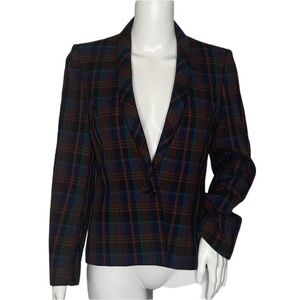 Eaton Women’s Japan 100% Wool Fitted Blazer Checke